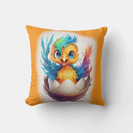 Almofada Fênix Bebê Colorida Fofa Eclodindo