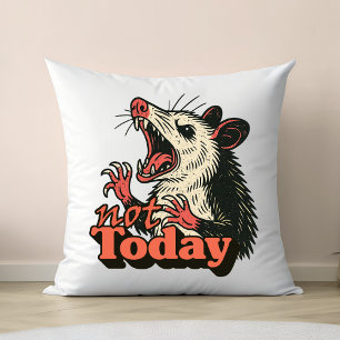 Almofada Feral Irritado Possum Hoje Não É Tipografia