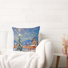 Almofada Feriado da vila de inverno