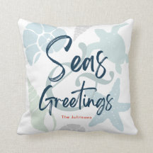 Feriado de Natal de Seashell no Mar e Saudações