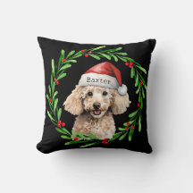Feriado de Natal Poodle Santa Hat