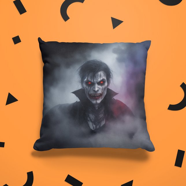Almofada Feriado Doméstico do Vampiro do Assustador do Hall (Scary Halloween Vampire Home Decor Holiday Throw Pillow
)