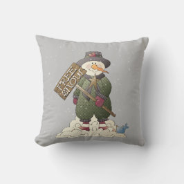 Almofada Feriado Rustic Country Snowman