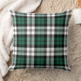 Almofada Feriado Rustic Green Black and White Tartan Xadrez