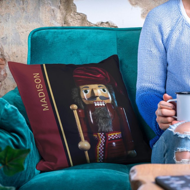 Almofada Feriados de Natal Nome Moderno do Quebra-Nozes (Criador carregado)