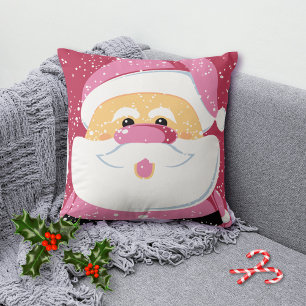 Almofada Férias de Natal Santa Claus, cor-de-rosa,