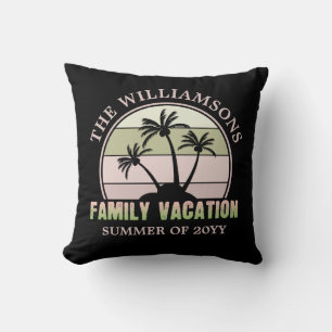 Almofada Férias Familiares Personalizadas Ilha Tropical de