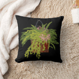 Almofada Fern Ivy Hanging Plant Botanical Illustration Art