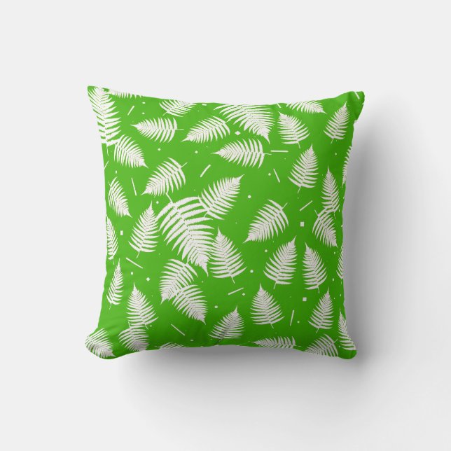 Almofada Fern Plant Leaf Pattern Cushion Travesseiro decora (Frente)