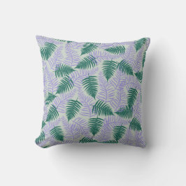 Almofada Fern roxo verde deixa padrão de flores retrô 70s