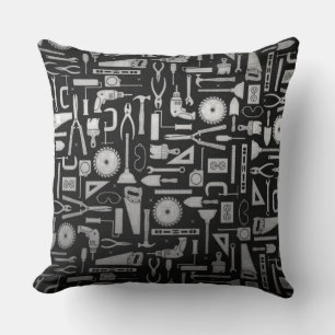 Almofada Ferramentas de Workshop para Black & Silver