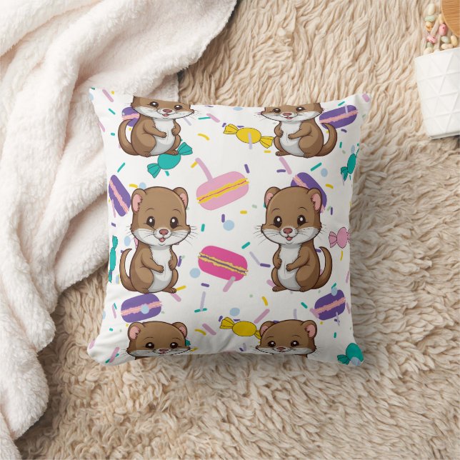 Almofada Ferret Candies Impressão (Cobertor)