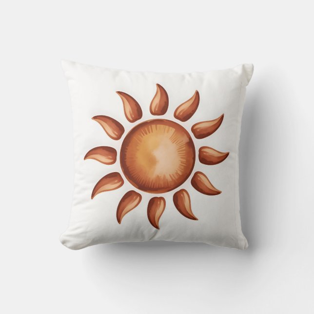 Almofada Festa Arco-Íris Estética Boho (Frente)