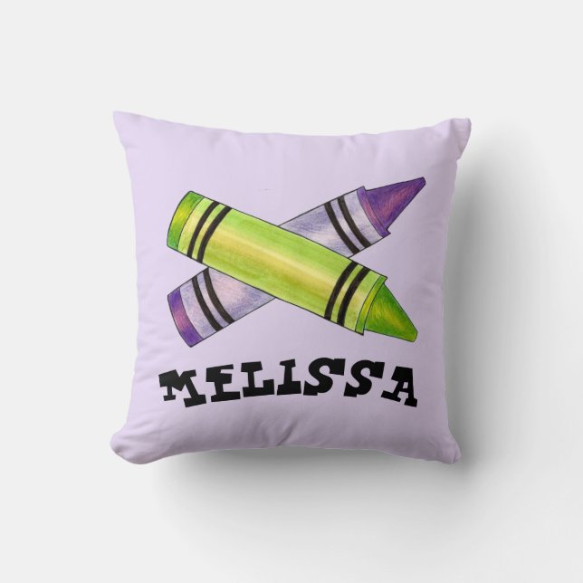 Almofada Festa de aniversário Infantil Roxo Verde (Frente)