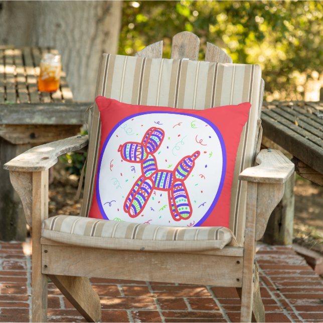 Almofada Festa de Cachorro Balão (Cadeira)