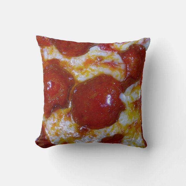 Almofada Festa de Pizza de Queijo e Pepperoni (Frente)