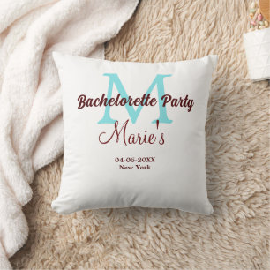 Almofada festa de solteira monograma adicionar nome data pl