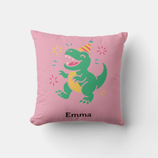 Almofada Festa Dino Rugido – Design de Camiseta de Aniversá