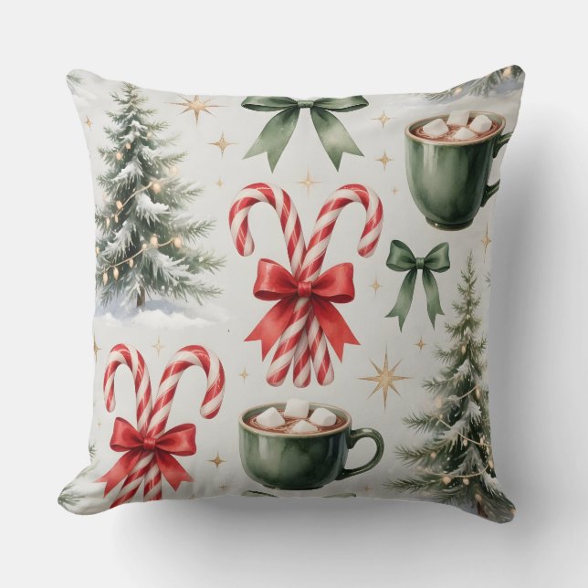 Almofada Festive Christmas Mug & Candy Cane Pillow (Frente)