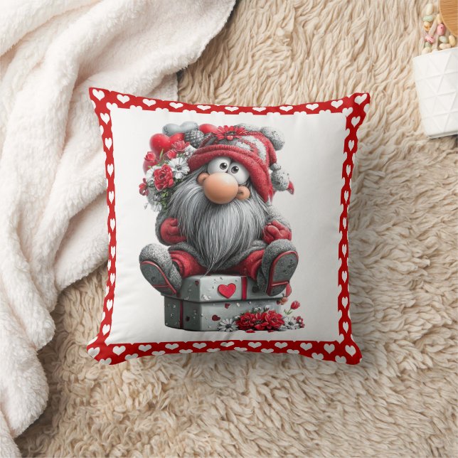 Almofada Festive Love Messenger Gnome "Heart and Presents"  (Cobertor)