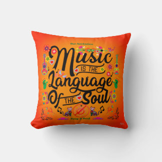 Almofada Festive: Music Is The Language Of The Soul (Orng)
