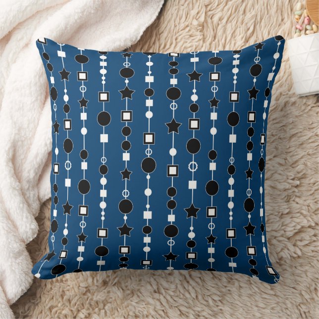 Almofada Festive pattern with string beads and jewelry star (Cobertor)