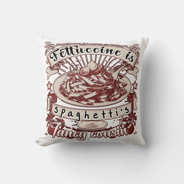 Almofada Fettuccine é primo Rico de Espaguete (Frente)