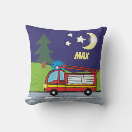 Almofada Feuerwehrauto Nacht | personalisierbares Kissen 