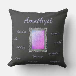 Almofada Fevereiro de Birthstone Ametyst Fairy
