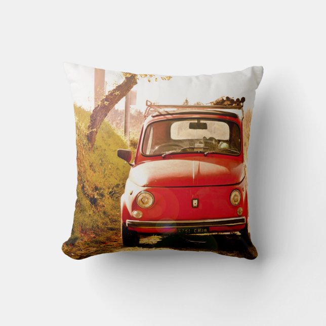 Almofada Fiat 500 em Italia, coxim clássico do carro (Frente)