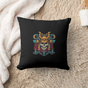 Almofada Fierai Samurai Skull Vintage Tattoo Art