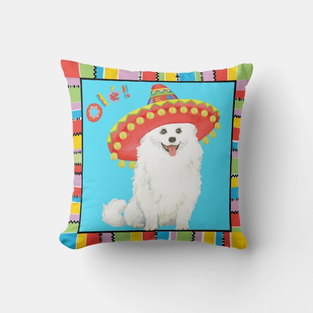 Almofada Fiesta American Eskimo Dog (Frente)