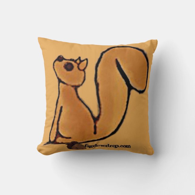 Almofada figdewdrop Squirrel sit Throw Pillow (Frente)