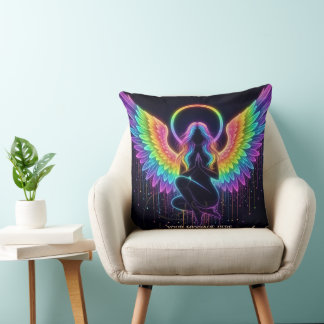 Almofada Figura feminina celeste mística colorida