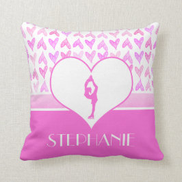 Almofada Figura personalizada corações da aguarela do rosa