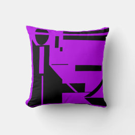 Almofada Figura preta, Design geométrico em segundo plano r