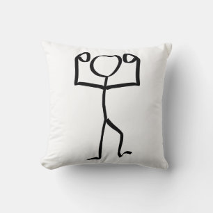 Almofada Figura Stickman Ilustração Vencedora, Arte de Uma