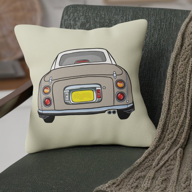 Almofada Figuras Cute Topaz Mist Figaro Car Beige (Fun topaz figgy on a beige pillow perfect for your car or home)