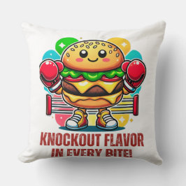 Almofada Figurino de Smash Burger com luvas de boxe engraça