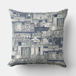 Almofada Filadélfia toile azul índigo