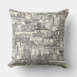 Almofada Filadélfia toile pérola preto