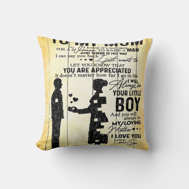 Almofada Filho Para A Mãe, Presente Para A Minha Mãe, Dia d (Frente)