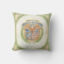 Almofada Filhos da Revolução Americana SAR Est 1889 Orgulho