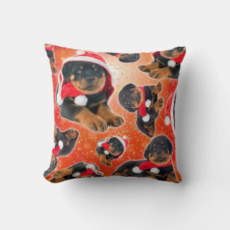 Almofada Filhote de Rottweiler Natal Divertido