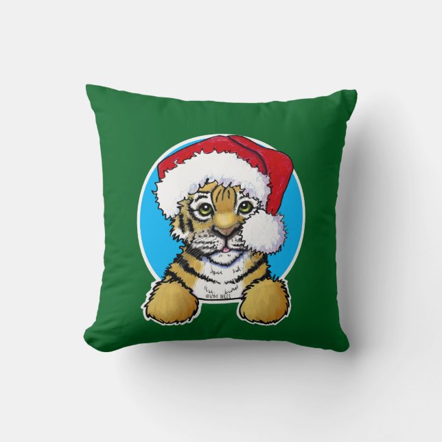 Almofada Filhote de Tigre de Natal (Frente)