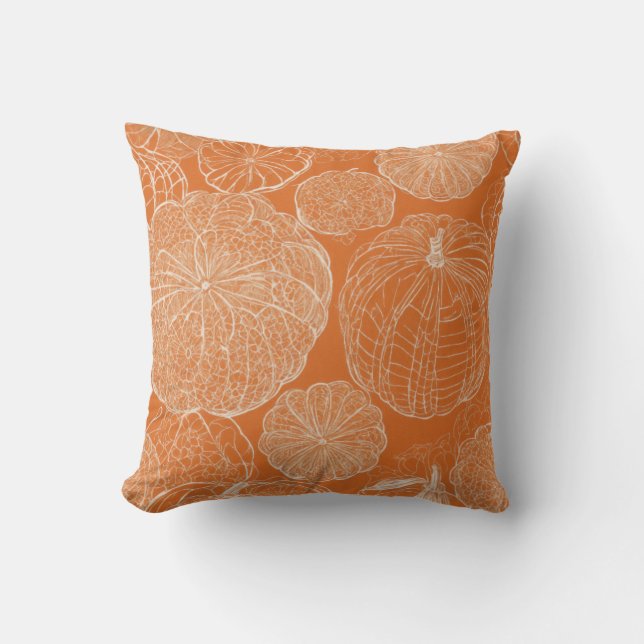 Almofada Filigree Pumpkin Elegance (Frente)