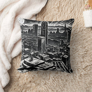 Almofada Filme Noir Night City Travesseiro decorativo - Ret