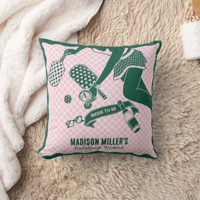 Almofada Fim de Semana de Solteira com Pickleball Moderno e (Cobertor)