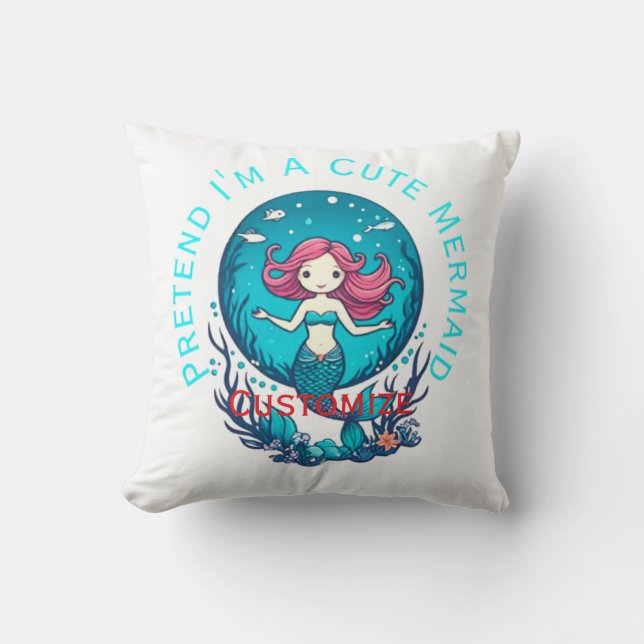 Almofada Fingir que sou uma sereia fofa Thunder_Cove (Frente)