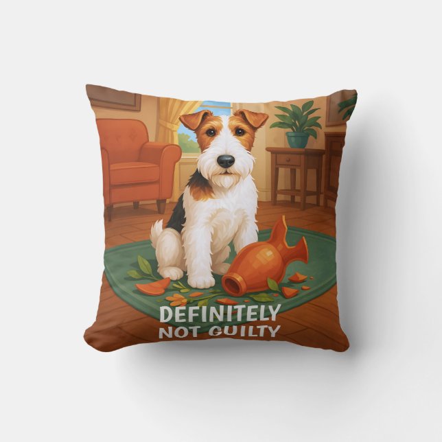 Almofada Fio Fox Terrier - Definitivamente Não Culpado (Frente)